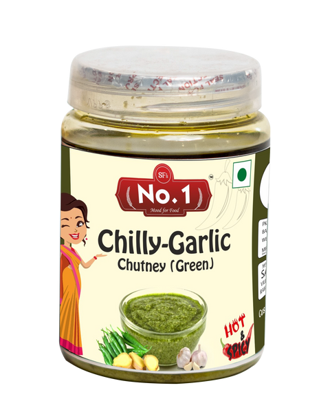 Chilly-garlic Chutney (green) - 200g